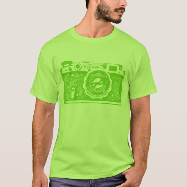 Camiseta Cámara rusa soviética gigante - Verde marciano (Anverso)