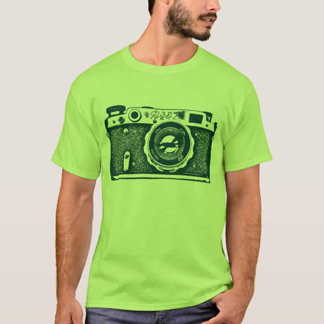 Camiseta Cámara rusa soviética gigante - Verde oscuro (Anverso)