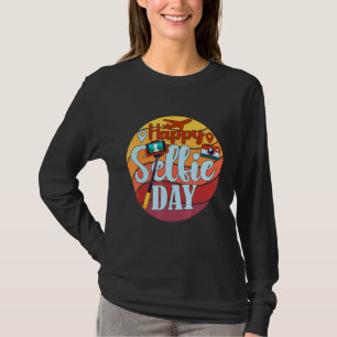 Camiseta Cámara selfie Happy Selfie Day y Selfie Stick