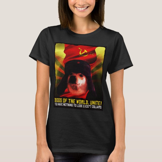 Camiseta Camarada comunista Doggo Meme Rusia perro Jimbo (Anverso)