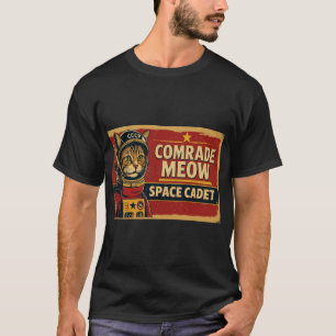 Camiseta Camarada Meow: Cadete espacial (Retro Viejo Soviét