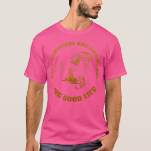 Camiseta Camaradas De Tiendas De Carpas Y Caminos De Pesca