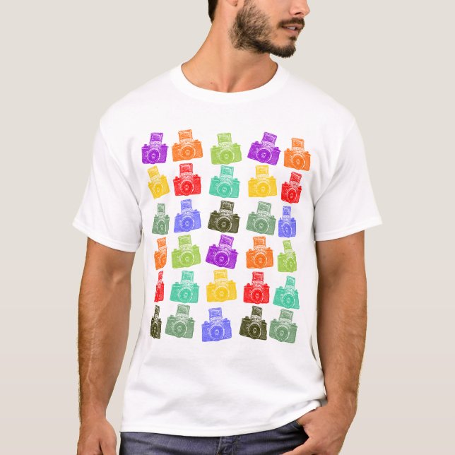 Camiseta Cámaras coloridas (Anverso)