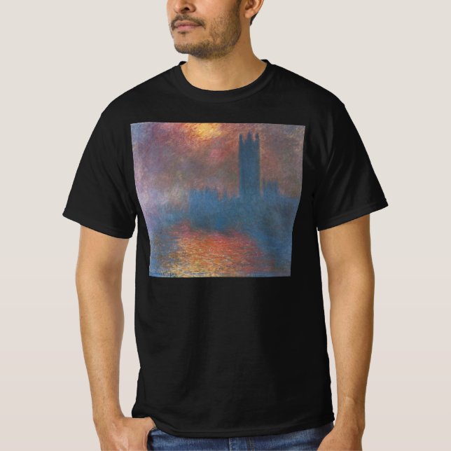 Camiseta Cámaras del Parlamento, Londres, por Claude Monet (Anverso)