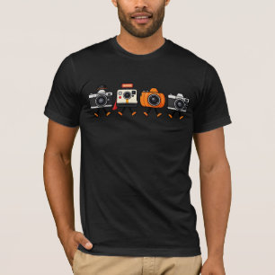 Camiseta Cámaras Retro Adorables Caminando Juntas