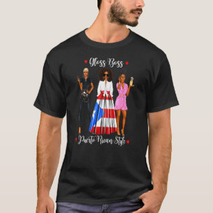 Camiseta Camarera de pelo Boricua para las mujeres negras d