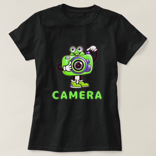 Camiseta Camarera fotográfica de fotógrafo de cámara person (Diseño del anverso)