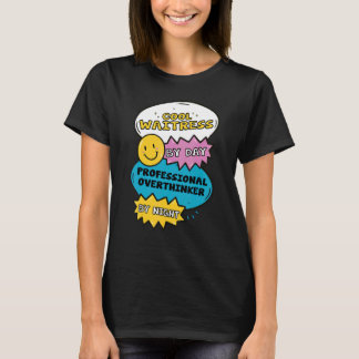 Camiseta Camarera Genial De Día Pensadora Excesiva Profesio