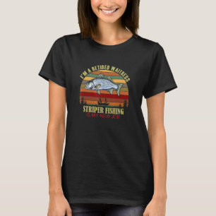 Camiseta Camarera JUBILADA Nuevo Trabajo Striper Pesca