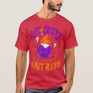 Camiseta Camarera linda y espeluznante - Halloween de la gr