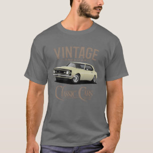 Camiseta Camarero Amarillo Vintage Coche Clásico divertido