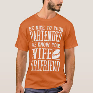Camiseta Camarero Barman Frase Divertida familia