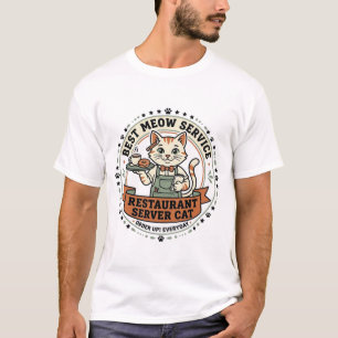 Camiseta Camarero de restaurante Gato Camarero de restauran