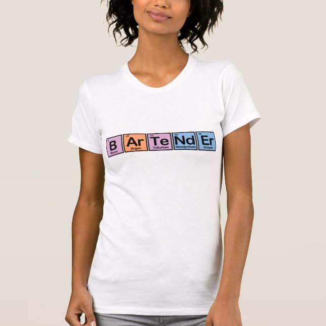 Camiseta Camarero hecho de elementos (Anverso)