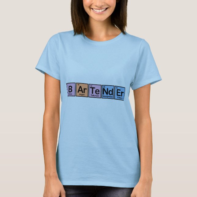 Camiseta Camarero hecho de elementos (Anverso)