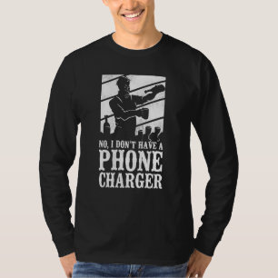Camiseta Camarero Mixólogo No Tengo Cargador De Teléfono