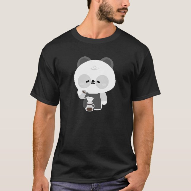 Camiseta Camarero Panda Adorable (Anverso)