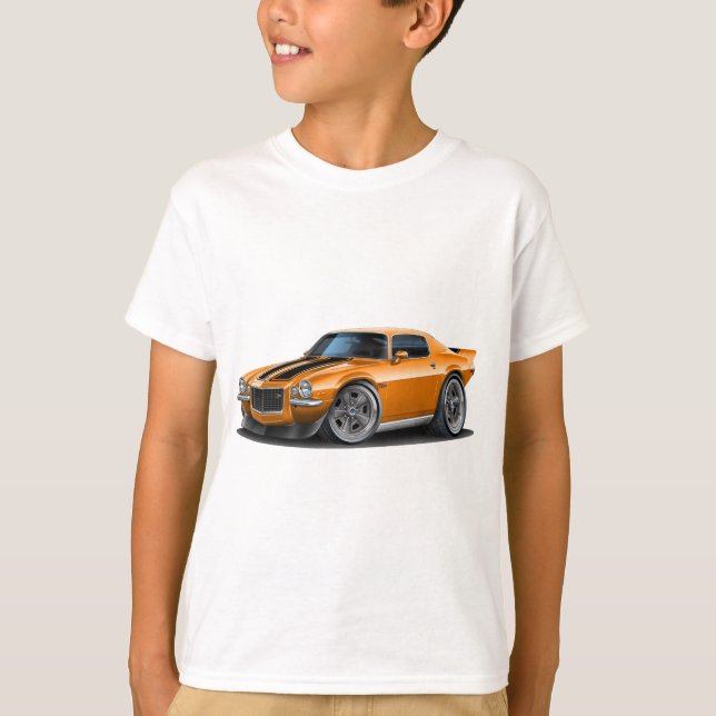 Camiseta Camaro 1970-73 Orn/coche del negro (Anverso)