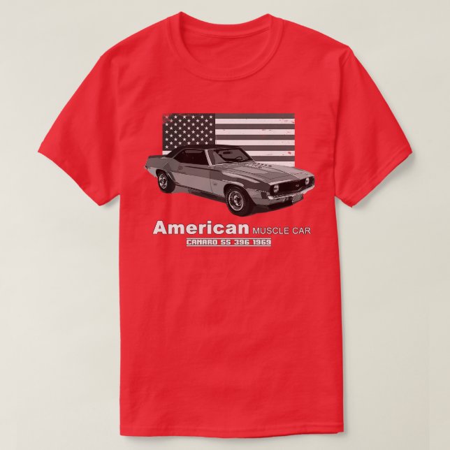 Camiseta Camaro SS 396 Músculo Americano  60s 70s Lo Viejo  (Diseño del anverso)