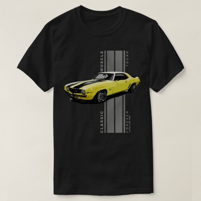 Camiseta Camaro Z28 Clásico Músculo Americano s Vintage (Diseño del anverso)