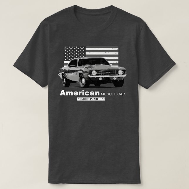 Camiseta Camaro ZL1 Músculo Americano  60s 70s Lo Viejo es  (Diseño del anverso)