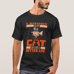 Camiseta Camarógrafo de vídeo de gatos de camarógrafo