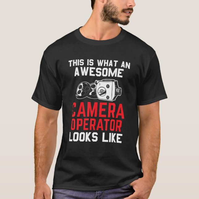 Camiseta Camarógrafo dice cámara (Anverso)