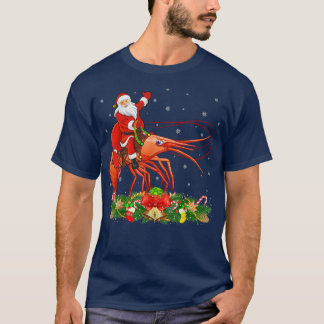 Camiseta Camarón de camarones de pescado amante de la Navid
