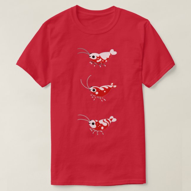 Camiseta Camarón rojo y azul (Diseño del anverso)