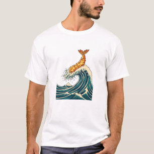 Camiseta Camarón Tempura Gran Ola Arte Japonés Parodia