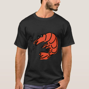 Camiseta camarones pequeños, mariscos - diseño retro