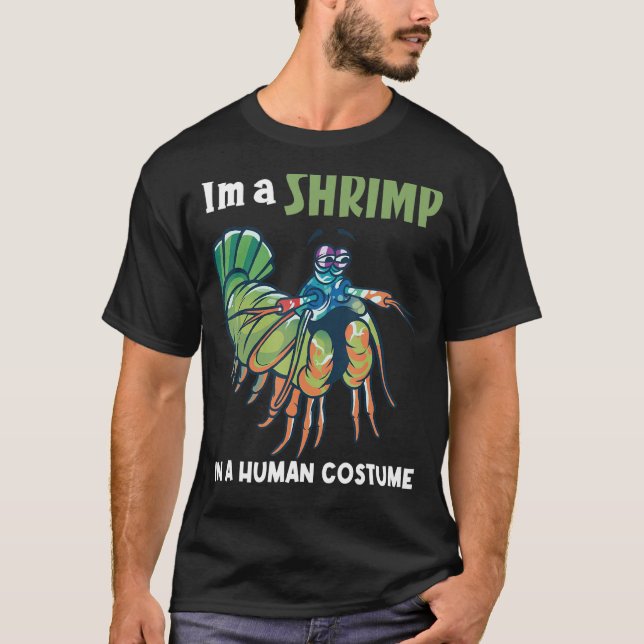 Camiseta Camarones Protector Animal Cute Peacock Mantis Shr (Anverso)