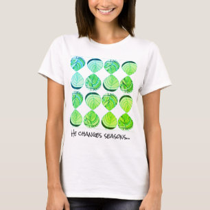 Camiseta Cambia de temporada - Texto motivacional Verde azu