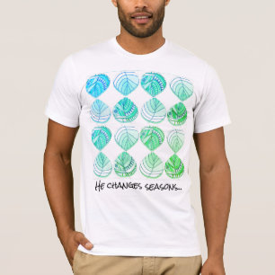 Camiseta Cambia de temporada - Verde azul de luz motivacion