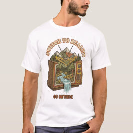 Camiseta Cambiar a la Realidad Salir al Exterior Diseño Ret