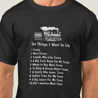 Camiseta Cambiar CUALQUIER Texto, 10 Cosas Que Quiero En Lo