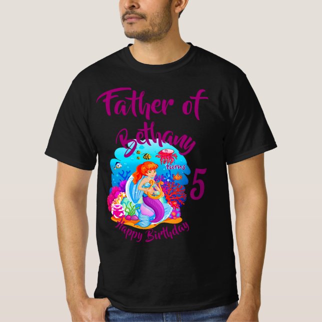 Camiseta Cambiar el nombre de la edad de la sirena fiesta d (Anverso)