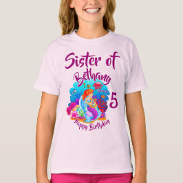 Camiseta Cambiar el nombre de la edad de la sirena fiesta d