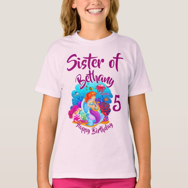 Camiseta Cambiar el nombre de la edad de la sirena fiesta d (Anverso)