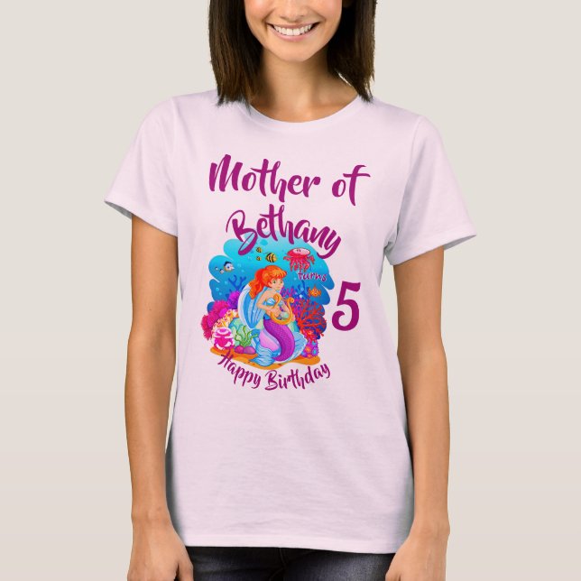 Camiseta Cambiar el nombre de la edad de la sirena fiesta d (Anverso)