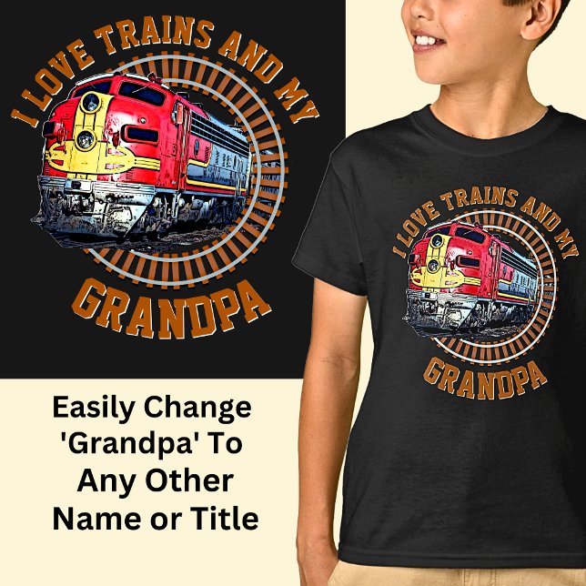 Camiseta Cambiar el nombre del texto me encantan los trenes (Subido por el creador)