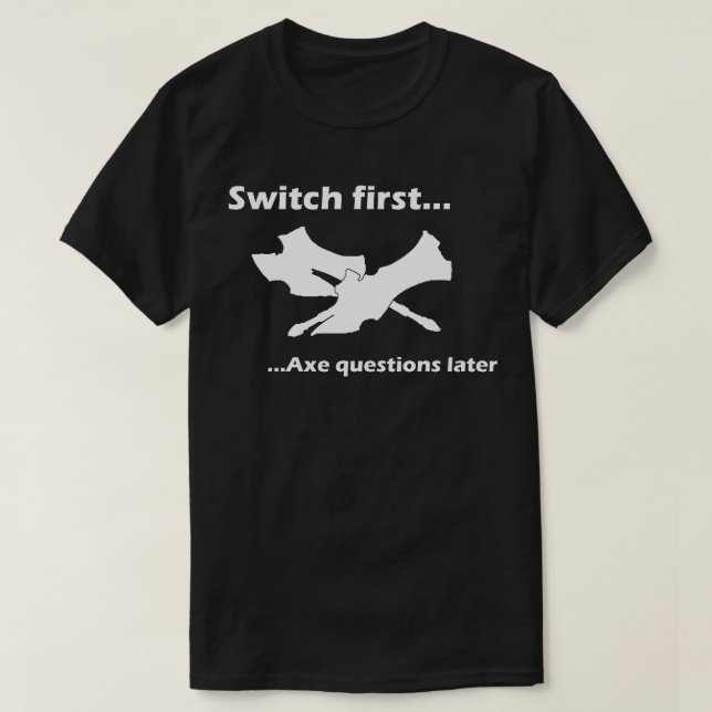 Camiseta Cambiar las preguntas primero y siguientes (Diseño del anverso)
