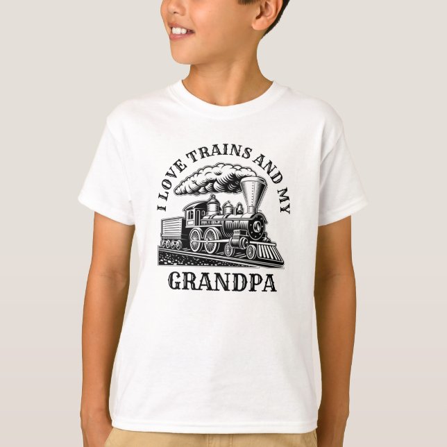 Camiseta Cambiar nombre de texto me encantan los trenes de  (Anverso)