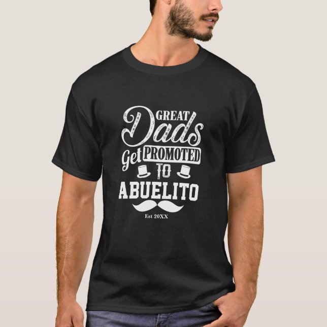 Camiseta Cambiar nombre Fecha año 20xx papá promovido ABUEL (Anverso)