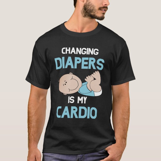 Camiseta cambiar pañales es mi madre cardio gyrm (Anverso)