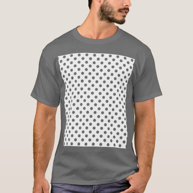 Camiseta Cambiar puntos de polka gris Cualquier Personaliza (Anverso)