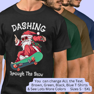 Camiseta Cambiar texto, agregar nombre, máscara de Santa