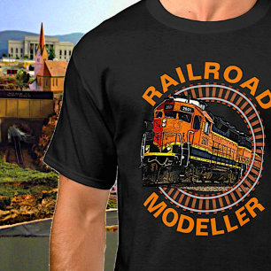 Camiseta Cambiar texto Naranja del módulo de ferrocarriles