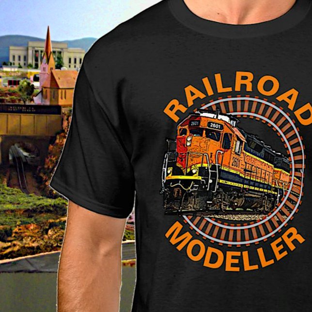 Camiseta Cambiar texto Naranja del módulo de ferrocarriles  (Subido por el creador)