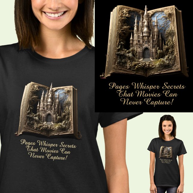 Camiseta Cambiar texto, páginas secretos de susurro, libro  (Subido por el creador)